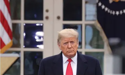  ?? Photograph: Jonathan Ernst/ Reuters ?? Donald Trump participat­es in a Fox News town hall at the White House in Washington DC on 24 March.