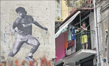  ?? GETTY IMAGES ?? ■ A mural of the Argentine legend on the streets of Naples.