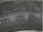  ??  ?? The oldest tyre on the car dated from week 19 of the year 2005 and needed replacing.