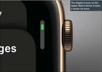  ??  ?? The Digital Crown on the Apple Watch Series 4 does a whole lot more