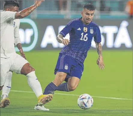  ?? Foto: GETTY ?? Ángel Correa acumula hasta la fecha un total de 22 internacio­nalidades con Argentina y ha marcado 3 goles