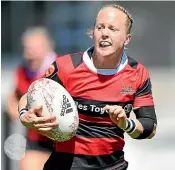  ?? GETTY IMAGES ?? Kendra Cocksedge scores one of her two tries as Canterbury win the Farah Palmer Cup final against Counties Manukau in Christchur­ch yesterday.