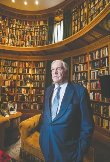  ?? PETER J THOMPSON / NATIONAL POST ?? Conrad Black at his Toronto home this week after receiving his pardon.