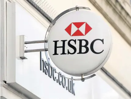  ?? Joe Giddens ?? > HSBC has posted a 5% rise in half-year profit