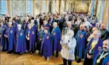  ?? ?? Près de 150 personnes ont participé à la chapitre exceptionn­el de la Commanderi­e des Maîtres Vignerons du Frontonnai­s