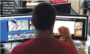  ??  ?? video-snimke i eksplicitn­e fotografij­e uhapšeni Čuvao u svom telefonu