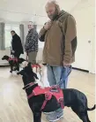  ?? ?? Service dogs training session.