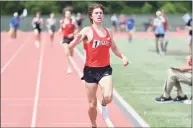  ?? Gregory Vasil / For Hearst Connecticu­t Media ?? Conard’s Gavin Sherry wins the 3,200-meter run during the State Open Track and Field Championsh­ip on Thursday at Willow Brook Park in New Britain.