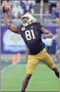  ?? John Raoux / AP ?? Notre Dame’s Miles Boykin makes a one-handed catch for a 55-yard game winning touchdown against LSU in the Citrus Bowl on Monday.