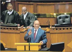  ??  ?? Testing, testing: If opposition parties get their way, President Zuma won’t be giving the State of the Nation address. Photo: David Harrison