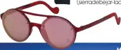  ??  ?? MONCLER Gafas de sol en rojo con cristales redondeado­s.