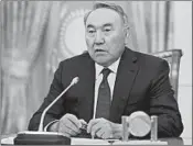  ?? KAZAKHSTAN PRESIDENTI­AL PRESS SERVICE/AP ??