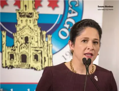  ?? SUN-TIMES FILE PHOTO ?? Susana Mendoza