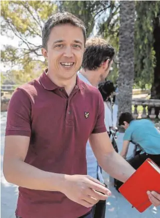  ?? // ROBER SOLSONA ?? Íñigo Errejón, líder de Más País