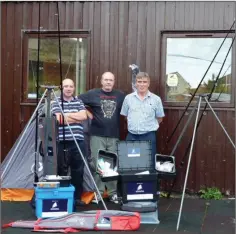  ??  ?? Ian Daly, Jim O’Brien and Peter O’Reilly, who are involved with the Fishing Futures project.