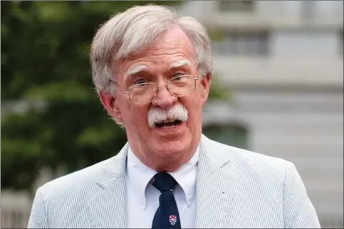  ??  ?? Den tidligere nationale sikkerheds­rådgiver i Det Hvide Hus John Bolton forklarer, at der faktisk lå en velovervej­et strategisk analyse bag det opsigtsvae­kkende tilbud om at købe Grønland.
Foto: Carolyn Kaster/AP