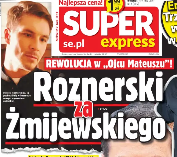  ??  ?? Mikołaj Roznerski (37 l.) pochwalił się w internecie nowym wyzwaniem aktorskim