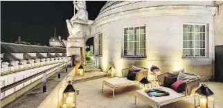  ?? HOTEL CAFÉ ROYAL ?? The Dome Penthouse with terrace is the ultimate rock 'n' roll residence at Hotel Café Royal.