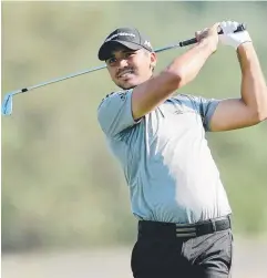  ??  ?? GOOD SHAPE: Jason Day plays his second shot on the 13th hole during the first round of The Barclays. Picture: GETTY