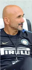  ?? (Ansa) ?? Carico Luciano Spalletti, 59 anni, alla seconda stagione con l’inter