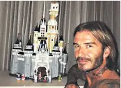  ??  ?? Model father: David Beckham shared pictures of himself building the Lego princess castle, right, and the finished product, left. Beckham says he has ‘no power whatsoever’ with daughter Harper, below