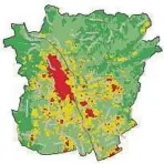  ??  ?? 4,8 Prozent der Stadtfläch­e gehören zur roten Zone. Das heißt: Hier ist . . .