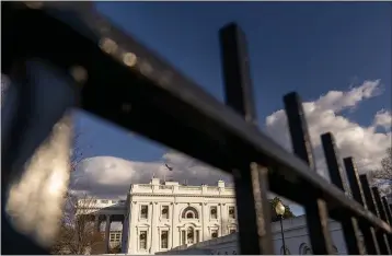  ?? ANDREW HARNIK — THE ASSOCIATED PRESS ?? A view of the White House in Washington is seen Tuesday.