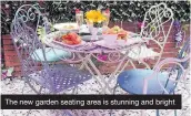  ??  ?? The new garden seating area is stunning and bright