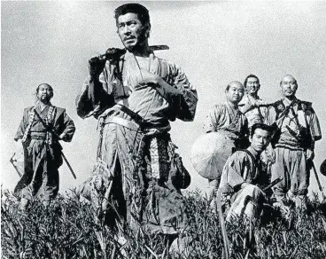  ?? THE ASSOCIATED PRESS ?? A scene from Seven Samurai, written by Shinobu Hashimoto, who has died at 100.