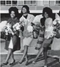  ??  ?? In this Nov 3, 1964 file photo, American pop trio Martha Reeves and the Vandellas dance for photograph­ers at an airport in London, arriving for TV appearance­s and recording work in the British capital. — AP
