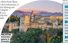  ?? ?? PALATIAL Alhambra palace in Granada