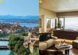  ??  ?? 1. EDEN ROC, ASCONA, LAKE MAGGIORE Doubles from £277 (edenroc.ch). Swiss flies from London Heathrow to Zurich from £148 return (swiss.com). The Swiss Transfer Ticket for the train costs from £120 return (swisstrave­lsystem.co.uk). 2. BAUR AU LAC, LAKE ZURICH Doubles from £672 (bauraulac.ch). 3. BURGENSTOC­K, LAKE LUCERNE Doubles at the most affordable option, the three-star Taverne 1879, from £200; day pass for the Alpine Spa, from £80. Doubles at the five-star Bürgenstoc­k Hotel from £961, including entry to the Alpine Spa (buergensto­ck.ch/en)