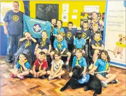  ??  ?? Ashford Beavers met guide dog in training Noah