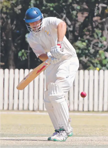  ?? Picture: MIKE BATTERHAM ?? Gold Coast Dolphins batsman Nick Stevens is out this weekend with a back injury.