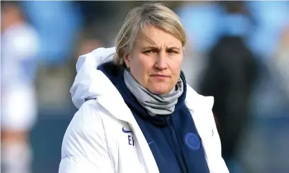  ?? Photograph: Richard Sellers/PA ?? The manager of Chelsea Women, Emma Hayes, said she was proud to lead the club’s support for thecharity Refuge.