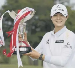  ??  ?? 0 Park Sung-hyun won the HSBC Women’s World Championsh­ip last year, but this year’s event has been cancelled.