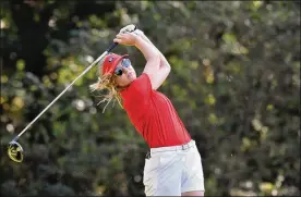  ?? PHOTO BY STEVEN COLQUITT/2020 ?? Georgia’s Caterina Don — during a practice round at the UGA Golf Course in Athens in 2020 — beat Sadie Englemann 3 and 1, leaving the Bulldogs needing one more point.