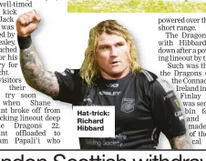  ??  ?? Hat-trick: Richard Hibbard