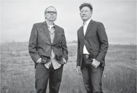  ??  ?? John Hiatt, left, and Lyle Lovett play the Port Theatre in Nanaimo on Wednesday, tickets for which have sold out.