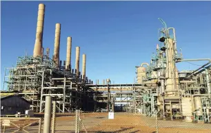  ??  ?? An oil refinery in Libya’s northern town of Ras Lanuf. Oil has topped $80 a barrel this year for the first time since 2014, boosted by the Opec-led output cuts and involuntar­y losses in Venezuela and Libya, plus concern of a drop in Iran’s exports due...