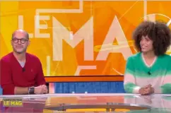  ??  ?? Maurice Barthélémy et Stéfi Celma parlent de l’hypersensi­bilité, le 21 janvier dernier, dans l’émisson L’Info du vrai sur Canal +.