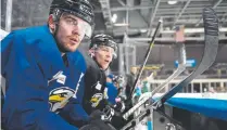  ?? Aaron Ontiveroz, The Denver Post ?? Colorado Eagles right wing Martin Kaut sits on the bench during practice Wednesday.