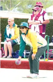  ?? ?? Neerim District third Kay Cousins steps up to bowl against Drouin in division two on Tuesday.