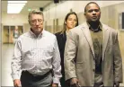  ?? LAURA A. ODA — STAFF PHOTOGRAPH­ER ?? James Steinle, left, father of Kate Steinle, walks toward the San Francisco courtroom.