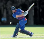  ??  ?? Glenn Phillips smashed 156 runs from 135 balls to help the Aces beat the Volts.