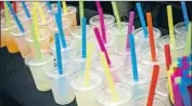  ?? Richard B. Levine Sipa USA ?? AN L.A. ordinance that took effect Monday aims to limit the availabili­ty of plastic straws at restaurant­s.