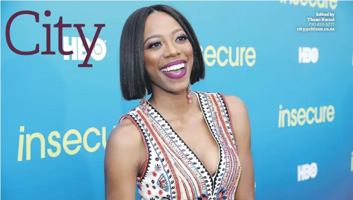  ?? Picture: AFP ?? BIG TIME. Actress Yvonne Orji celebrated HBO’s new season of