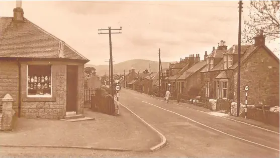  ??  ?? David Millar has sent in this picture showing the corner shop at the junction of Station Road and Main Street in Crook of Devon. “The station, which no longer exists,” says David, “was on the Devon Valley Railway line between Kinross and Dollar, and...