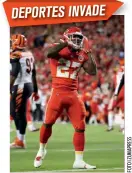  ??  ?? Kareem Hunt durante un partido con los Kansas City Chiefs.