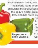  ??  ?? Peppers are so rich in vitamin C